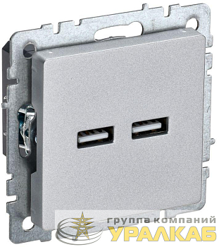 Розетка BRITE USB A+A 3.1А РЮ10-1-БрА алюм. IEK BR-U21-D31-K47
