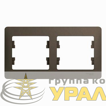 Рамка 2-м Glossa горизонт. шоколад SE GSL000802