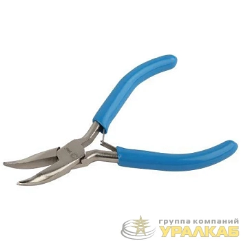 Тонкогубцы 120мм мини с изогнутым носом обливные рукоятки ЭРА 