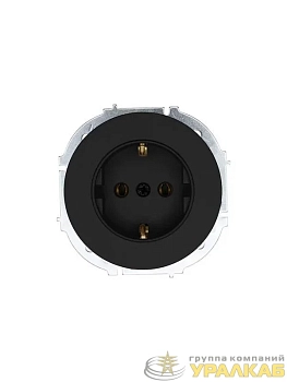 Розетка 1-м OSEN IP20 16А с заземл. ПБТ механизм черн. бархат LEZARD 743-4288-122B
