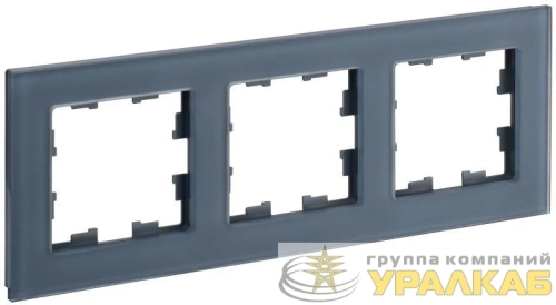 Рамка 3-м BRITE РУ-3-2-Бр стекло маренго матов. IEK BR-M32-G-31-K35 детальная картинка