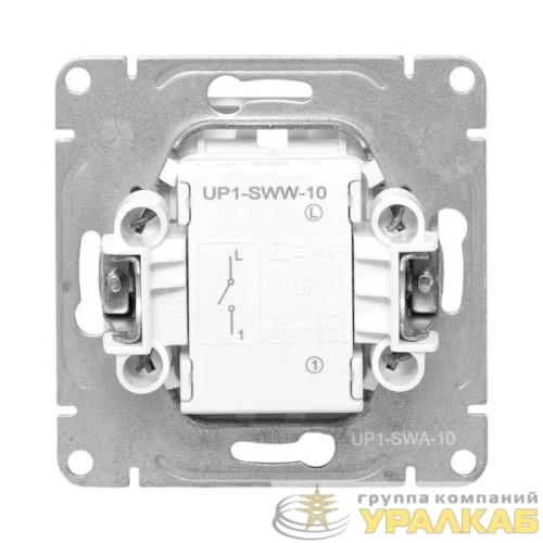 Выключатель 1-кл. СП Эпика механизм алюм. EKF 
