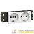 Розетка 2-м СП 4мод. Mosaic 16А IP40 2х2P+E с заземл. безвинт. клеммы для кабель-канала DLP механизм бел. Leg 
