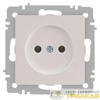 Розетка 1-м СП Accent 6-201-06 16А IP20 250В 2P перламутр. Intro Б0063667