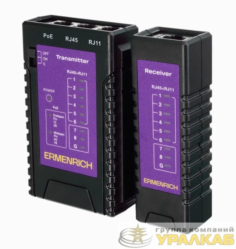 Тестер кабельный NetGeeks NP10 фиолет. Ermenrich 
