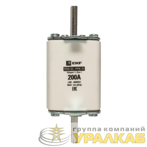 Вставка плавкая ППН-35 250/200А габарит 1 PROxima EKF fus-35/250/200 детальная картинка