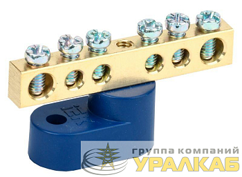 Шина нулевая ШНИ-6х9-6-У1-С на одном угловом изоляторе IEK YNN10-69-6C1-K07