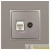 Розетка компьютерная + телевизионная Elegance 14-3110-16 RJ45+TV титан Эра Розетка компьютерная + телевизионная Elegance 14-3110-16 RJ45+TV титан Эра