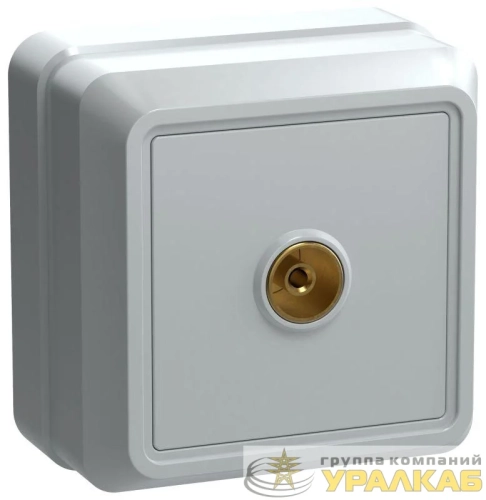 Розетка телевизионная TV 1-м ОП Октава РТВ20-ОБ IP20 бел. IEK EAO10-K01-DC детальная картинка