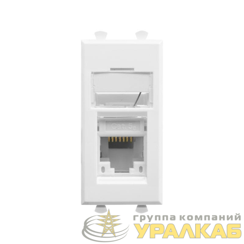 Розетка компьютерная 1мод. Avanti "Белое облако" RJ45 кат.5E модульная DKC 4400461 детальная картинка