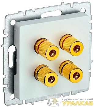 Аудиорозетка 4-м BRITE РА10-БрЖ механизм жемчуж. IEK BR-S40-K36