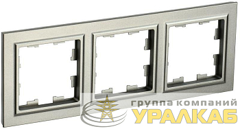Рамка 3-м BRITE РУ-3-БрШ шампань IEK BR-M32-K37