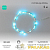 Гирлянда светодиодная "Роса" 2м 20LED бирюз. 2Вт 4.5В IP20 провод прозр. Neon-Night 