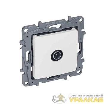 Розетка телевизионная TV СП Etika 2дБ 0-2400МГц с топологией "звезда" механизм бел. IEK 672251