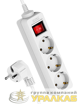 Удлинитель 3х5м с заземл. 16А IP20 ПВС 3х1 с выкл. КОСМОС YKsm5m-3g-Z-V(K)