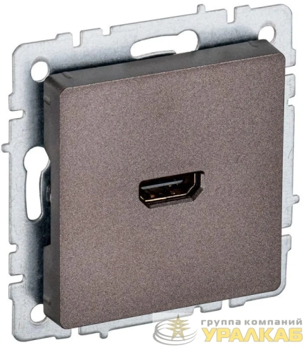 Розетка СП BRITE HDMI РHDMI-0-БрТБ механизм бронза IEK BR-H10-K45 детальная картинка