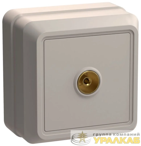 Розетка телевизионная TV 1-м ОП Октава РТВ20-ОКм IP20 крем. GENERICA 