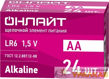 Элемент питания алкалиновый 90 635 OBT-ALK-LR6-BOX24 (бокс 24шт) ОНЛАЙТ 90635
