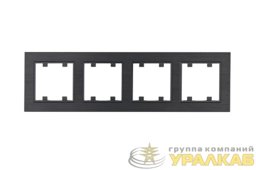 Рамка 4-м Karea LINE STAR дым. металлик Makel 