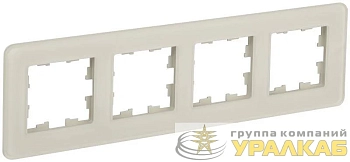 Рамка 4-м BRITE РУ-4-2-Бр стекло песчан. RE IEK BR-M42-G-41-K98