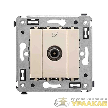 Розетка телевизионная проходная TV СП Avanti "Ванильная дымка" DKC 