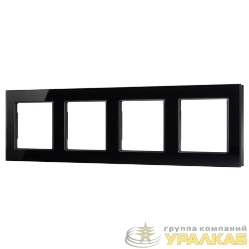Рамка стеклянная FRM-GLARE-GS-4-BK Arlight 