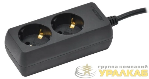 Удлинитель 2х5м с заземл. 16А IP20 У02 250В ПВС 3х1 черн. IEK WYP10-16-02-05-Z-K02 детальная картинка