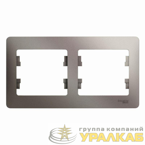 Рамка 2-м Glossa горизонт. платина SE GSL001202 детальная картинка