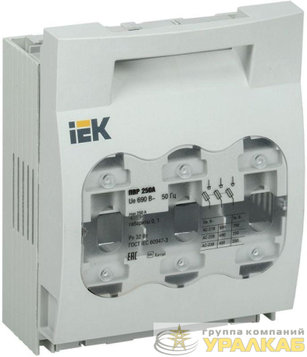 Выключатель-разъединитель-предохранитель 250А IEK SRP-20-3-250 детальная картинка