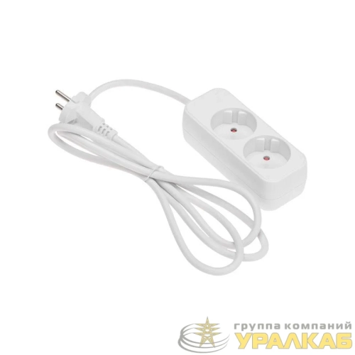 Удлинитель 2х1.5м без заземл. STANDARD 2х1кв.мм бел. Rexant 13-4000 детальная картинка