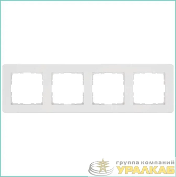 Рамка 4-м G-Flex бел. глянцевый Jasmart G1104W