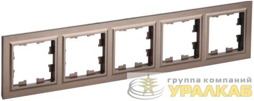 Рамка 5-м BRITE РУ-5-БрТБ бр. IEK BR-M52-K45 детальная картинка
