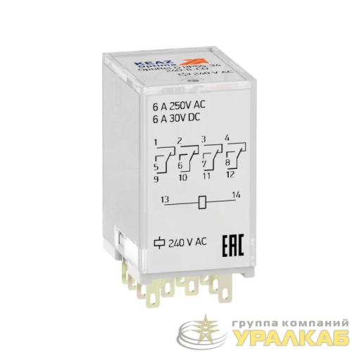 Реле промежуточное OptiRel G RP55-34-240-6-CO/TI КЭАЗ 