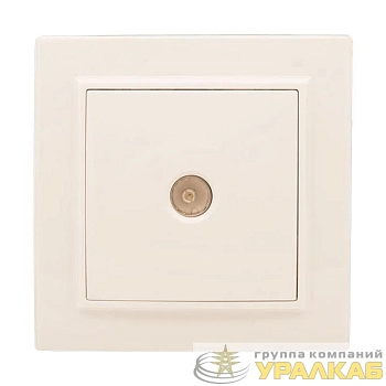 Розетка телевизионная TV 1-м СП Минск 5-862МГц 75Ом беж. EKF ERA00-027-20