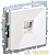 Розетка компьютерная Brite RJ45 кат.5E РК10-БрБ механизм бел. IEK BR-K10-1-K01-PRO