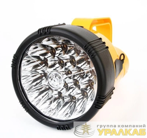 Фонарь аккумуляторный LED29314 19LED аккум. 4В 2.3А.ч 220В желт. Camelion 