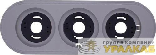 Рамка 3-х постовая пластик титан Bironi 