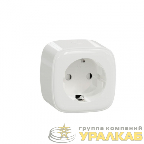 Розетка со штекером schuko (Smart Plug) WISER 16А ZigBee 3.0 бел. SchE CCT711119