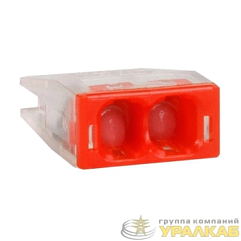 Клемма строительно-монтажная OptiKit СМК 2273-242 (с пастой) 2 отверстия 0.5-2.5кв.мм КЭАЗ 