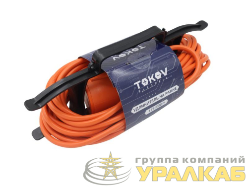 Удлинитель-шнур на рамке 1х10м без заземл. 6А IP44 2х0.75 с защ. крышкой TOKOV ELECTRIC TKE-SR10-075 детальная картинка