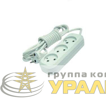 Удлинитель 3х3м без заземл. 10А IP20 Makel MGP123