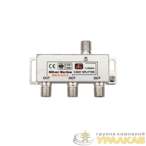 Делитель антенный F-типа на 3 TV + F-разъемы 5-1000МГц блист. Rexant 06-0046-C детальная картинка