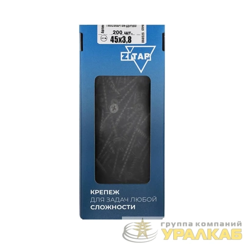 Саморез 3.8х45 гипсокартон-дерево (уп.200шт) коробка Tech-Krep 102124 детальная картинка