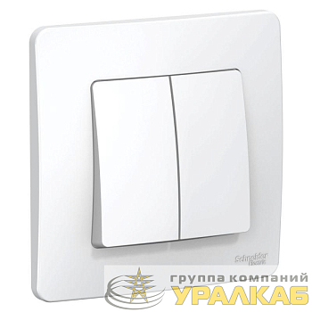 Выключатель 2-кл. СП Blanca 6А IP20 (сх. 5) 250В бел. SE BLNVS006501