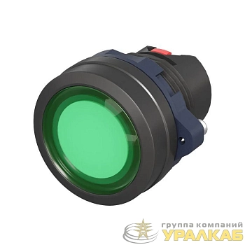 Головка кнопки плоская прозрачная без фиксации зел. DKC 