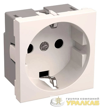 Розетка 1-м 2мод. РКС-20-30-П-К 45х45 с заземл. бел. PRIMER IEK 