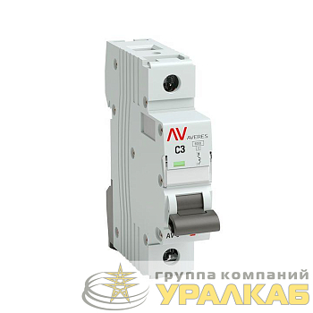 Выключатель автоматический модульный 1п C 3А 6кА AV-6 AVERES EKF mcb6-1-03C-av