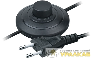 Шнур 61 601 NPS-FS01-170-2х0.5-BL 1.7м с выкл. черн. Navigator 61601
