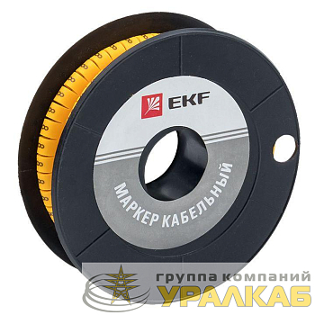 Маркер каб. 4.0кв.мм "8" (ЕС-2) (уп.500шт) EKF plc-KM-4-8