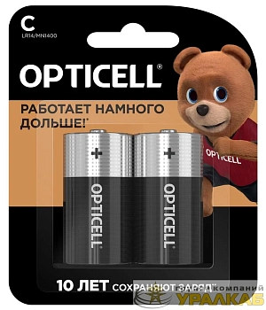 Элемент питания алкалиновый C/LR14 1.5В (блист. 2шт) Basic Opticell 5051004/